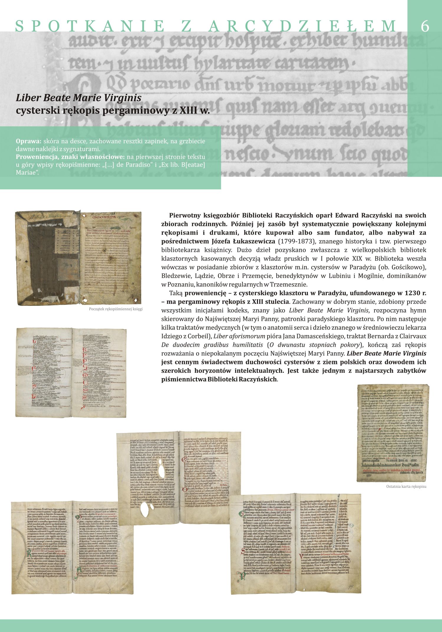 plansza o r�kopisie pergaminowym Liber Beate Marie Virginis
