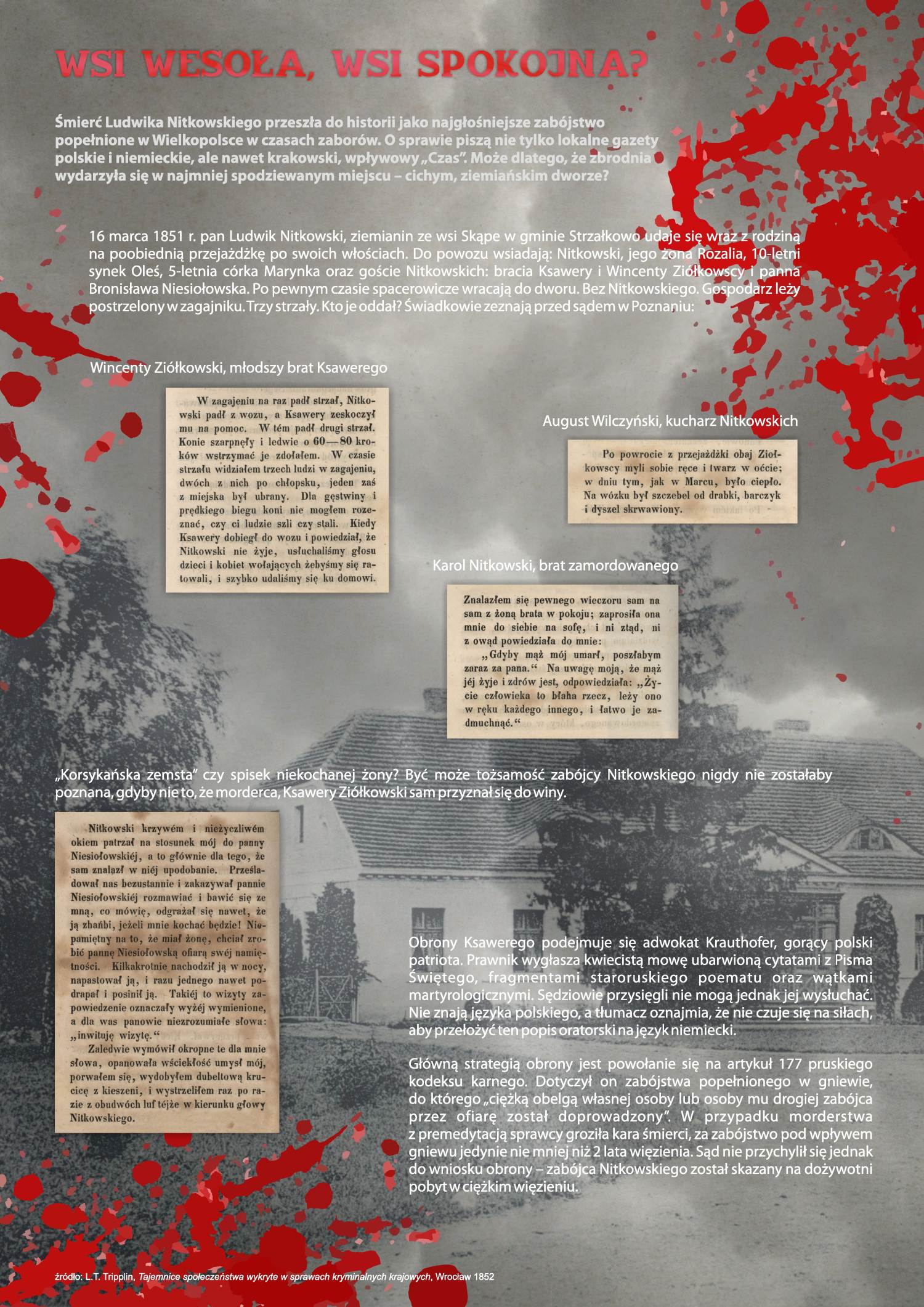 plansza o mierci Ludwika Nitkowskiego