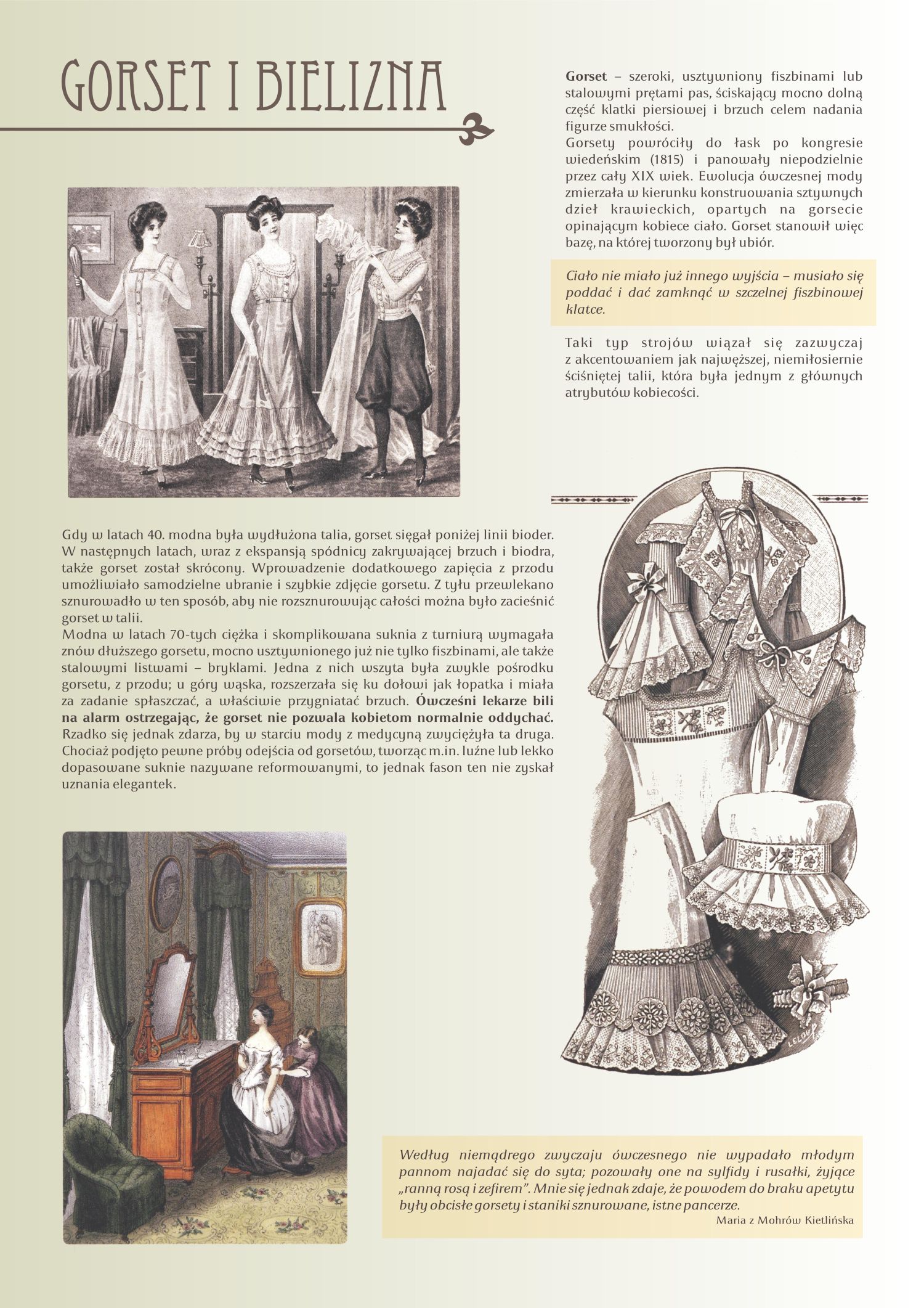 plansza o gorsecie i bieli�nie