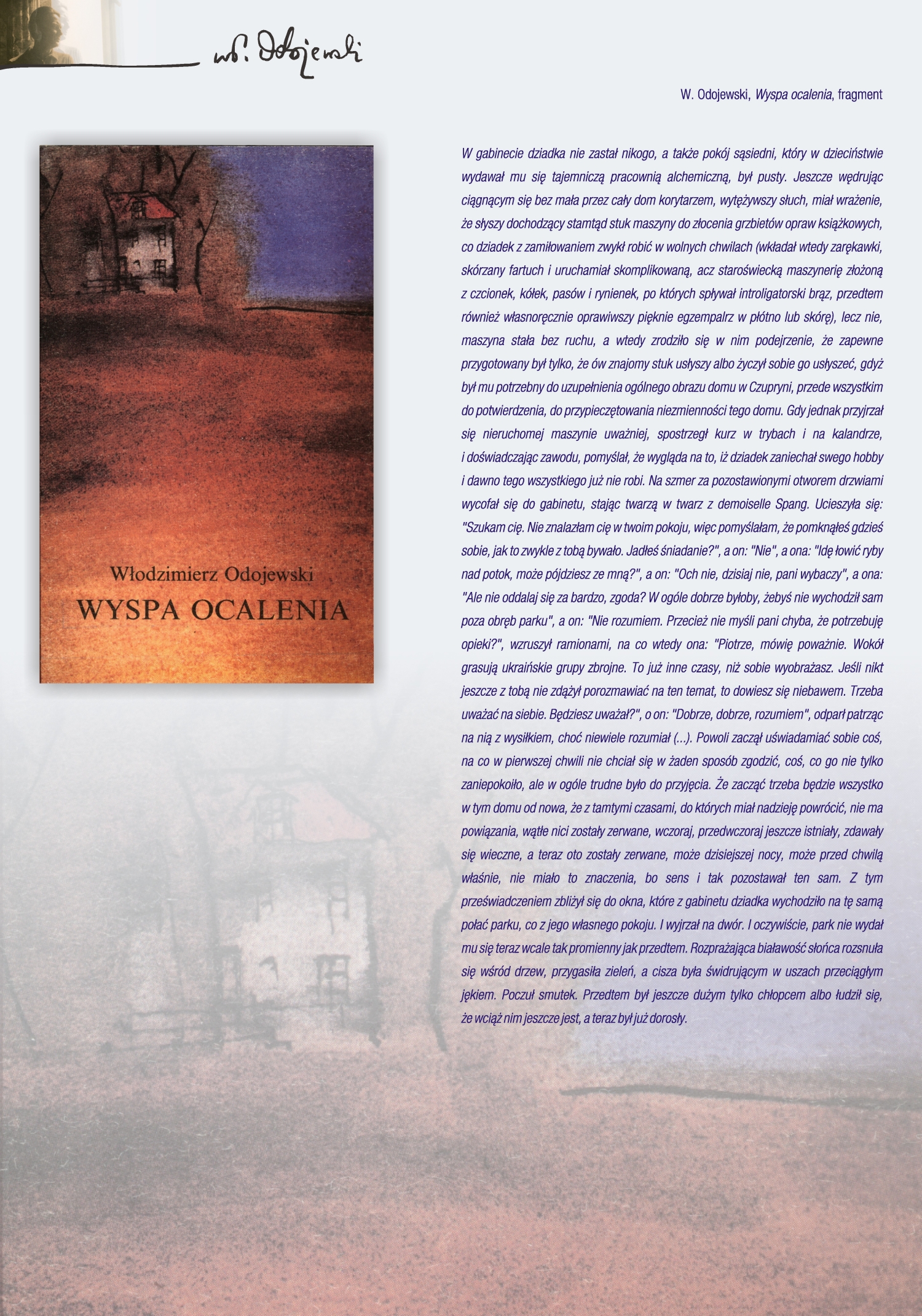 plansza z fragmentem Wyspy ocalenia