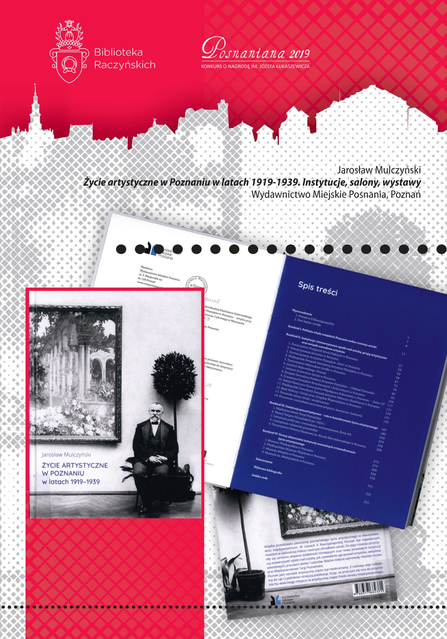 Ok�adka ksi��ki Jaros�awa Mulczy�skiego �ycie artystyczne w Poznaniu w latach 1919-1939. Instytucje, salony, wystawy