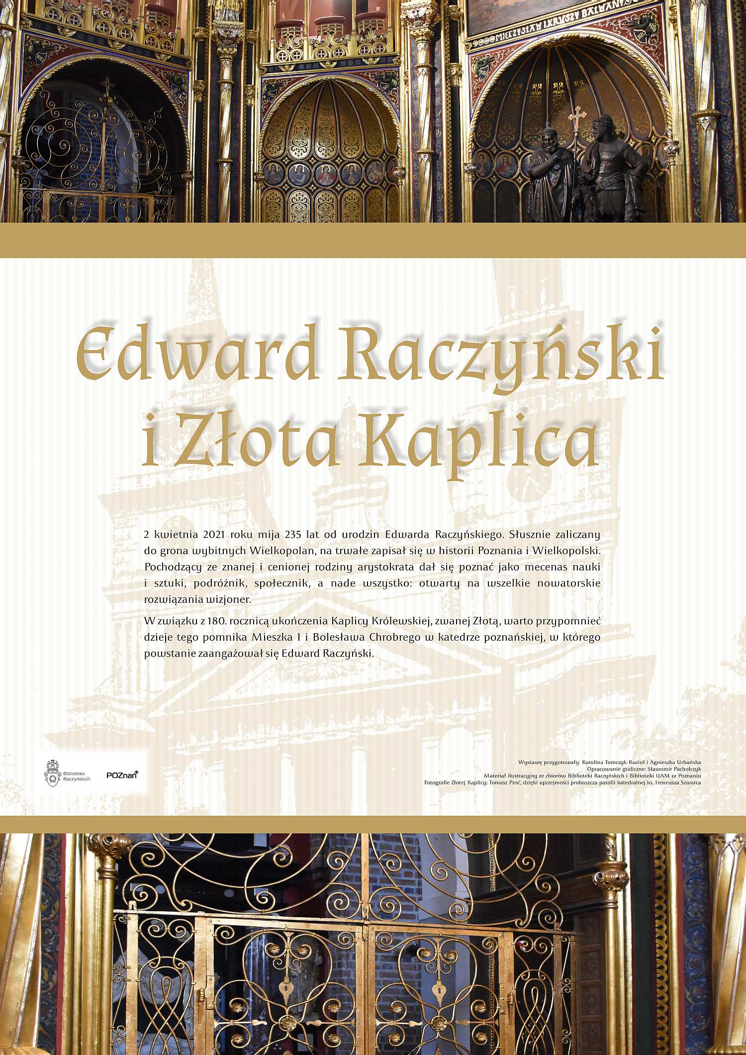 plansza tytu�owa wystawy o Z�otej Kaplicy