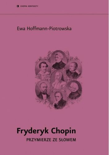 okładka książki- portert polskich pisarzy np. Mickieiwcza, Słowackiego, Fredryna różowym tle